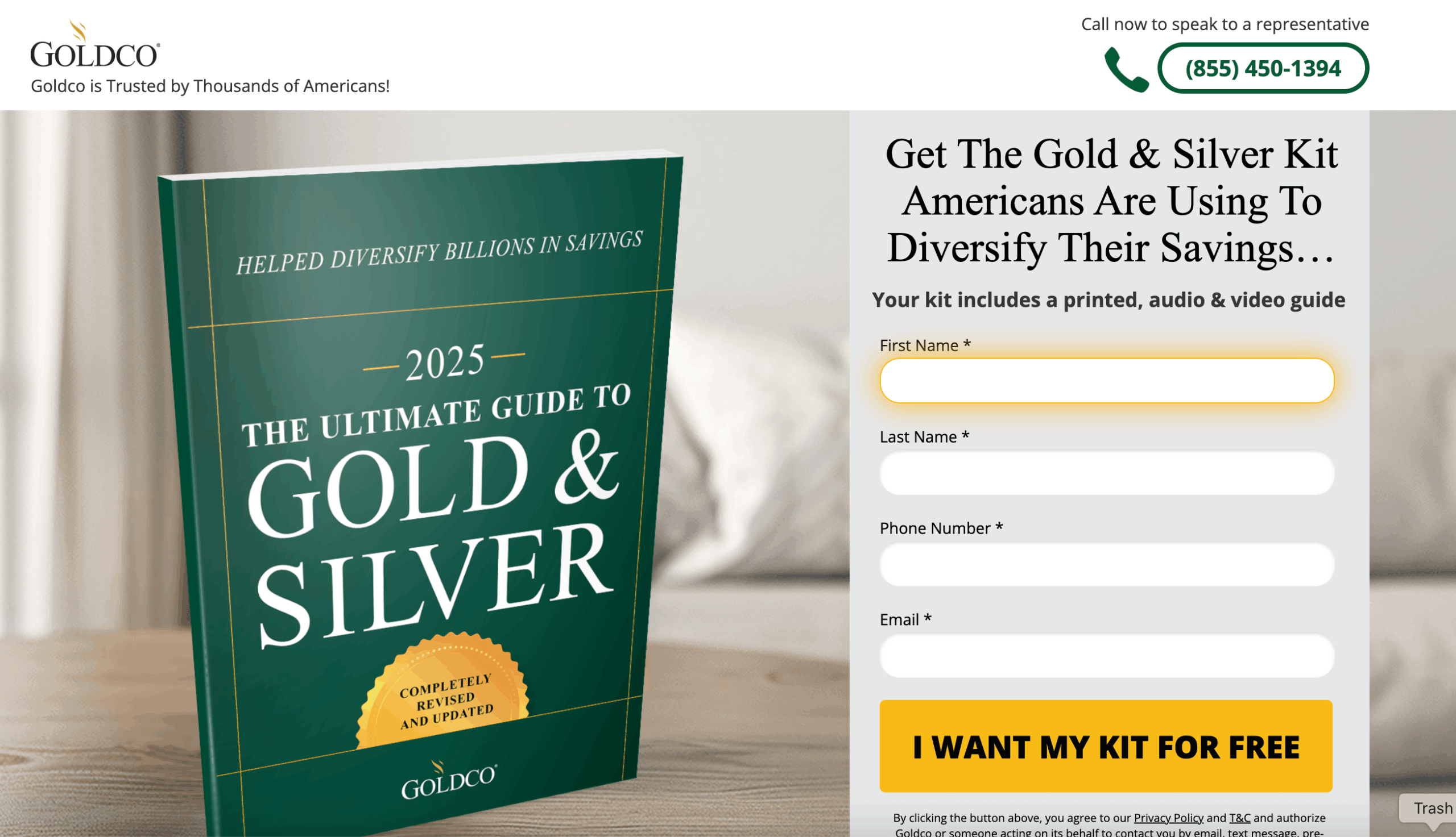 Image of the free Gold & Silver Kit for Goldco customers