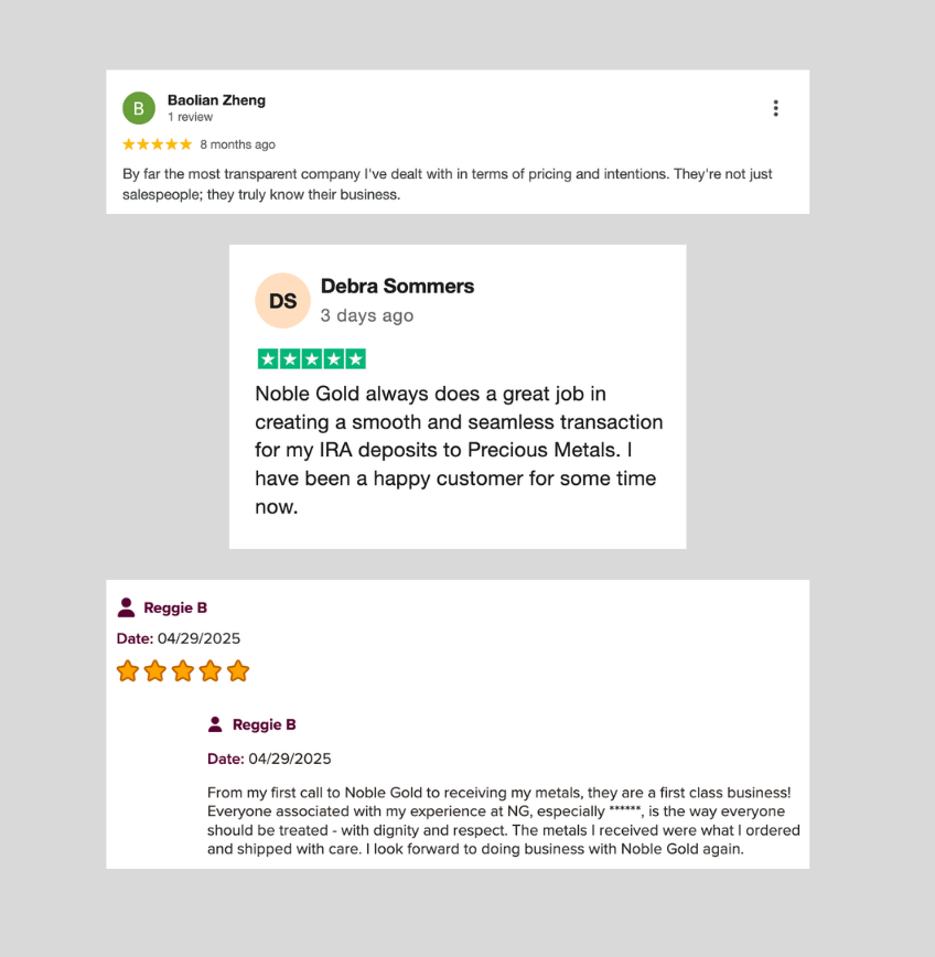 Noble Gold TrustPilot Review