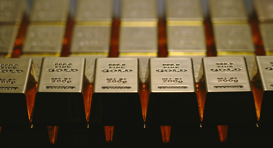 Image of several gold bars 