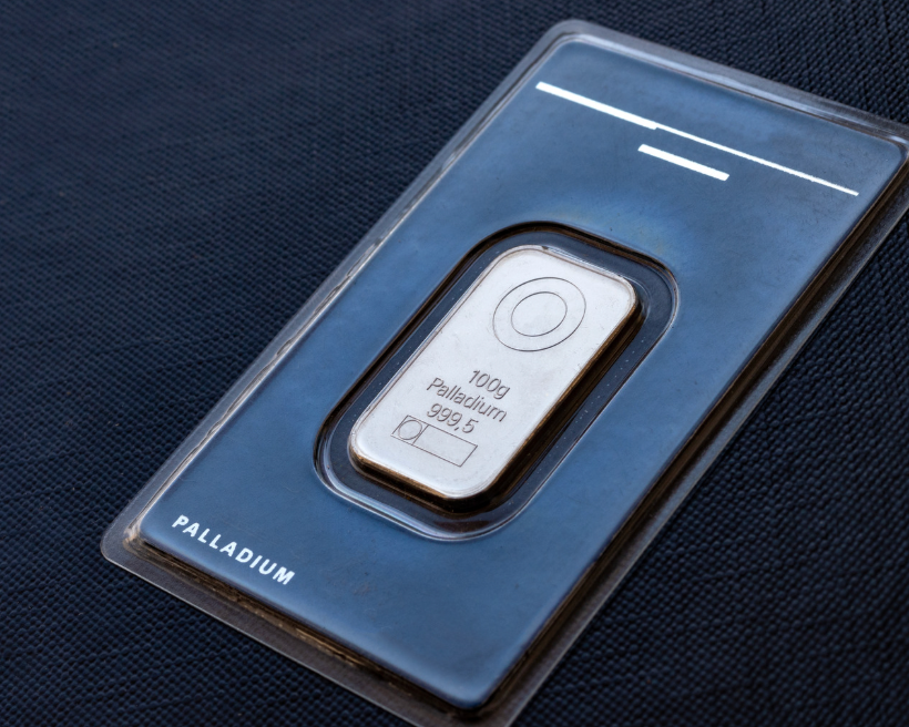 Image of a palladium 100g bar