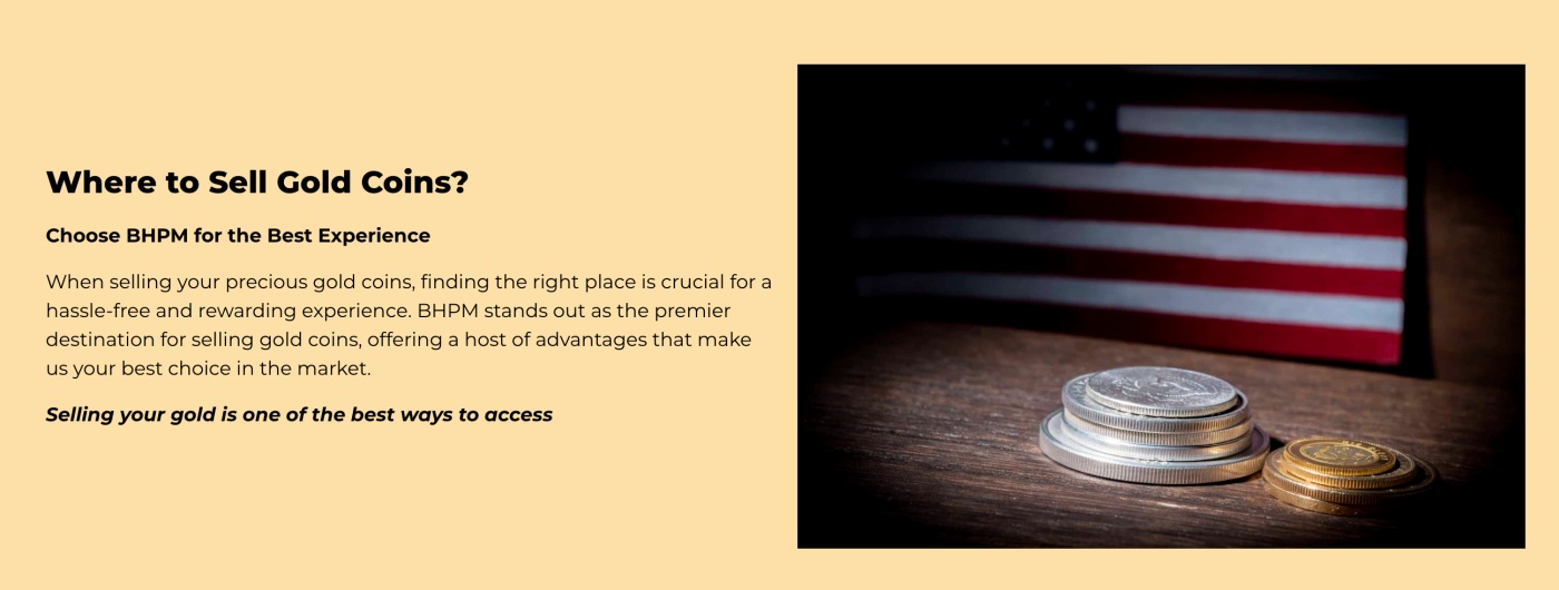 Screenshot from the BHPM website about where to sell gold coins