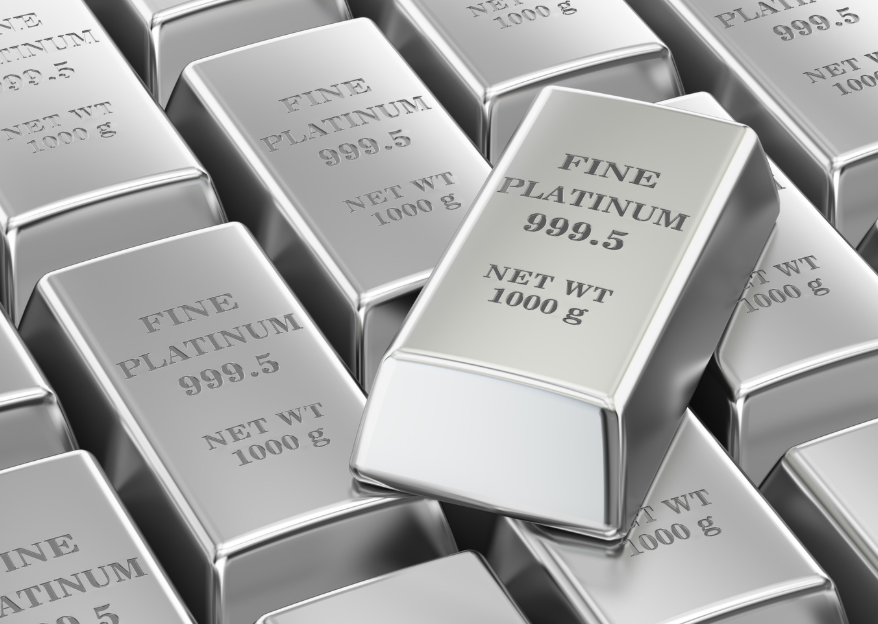 Image of several platinum bars